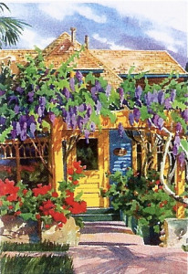 Wisteria Painting by Sharon Hinckley